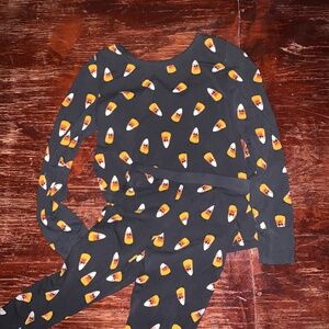 Candy corn Halloween pajama set